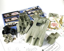 Resin parts supplied in the kit box