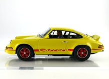 Left profile Porsche Carrera RS yellow