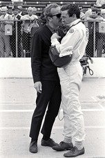 Jim Clark et Colin Chapman photo originale