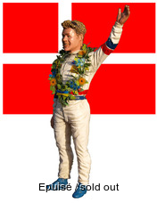 Tom Kristensen and Danish flag
