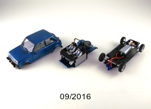 Exploded view of the built kit Renault 5 Alpine Gr2