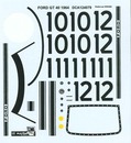 Decals set for Ford GT40 n°10, 11 or 12