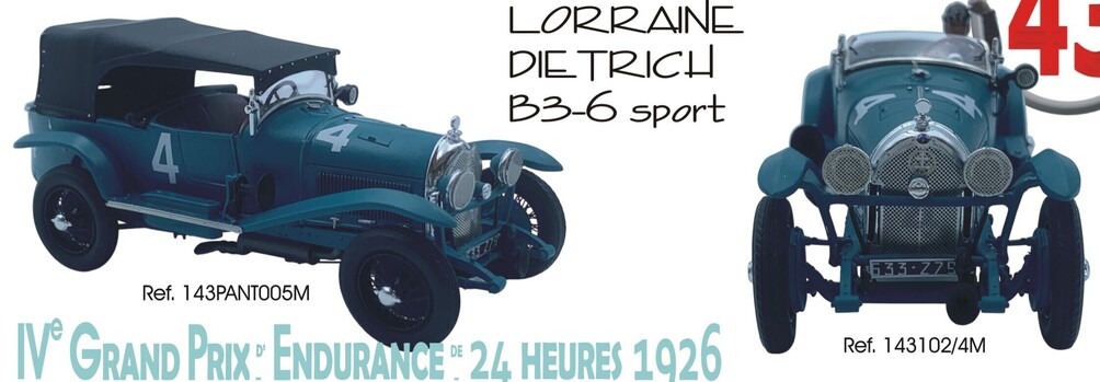 Lorraine Dietrich  n°4 1926 1/43ème