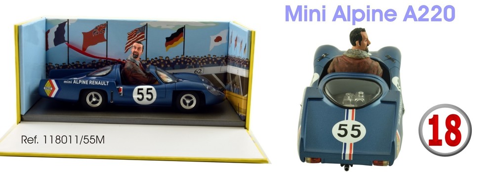 Mini Alpine A220 pilotée par H. Pescarolo