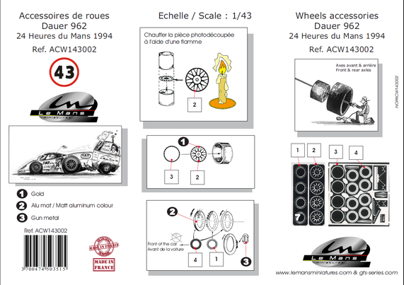 Wheels set Dauer Porsche 962