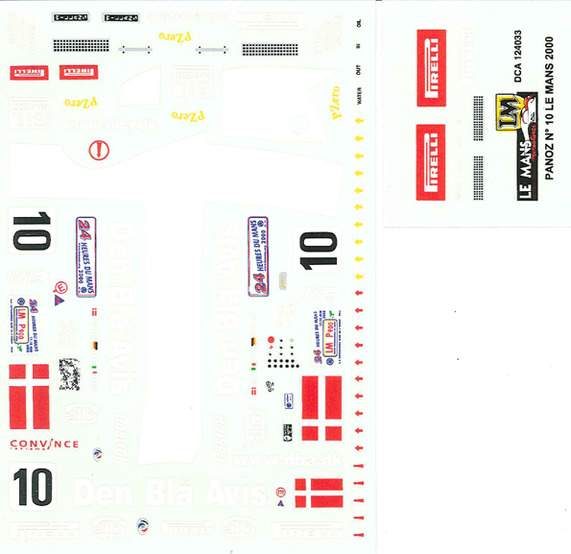 Décalque pour Panoz Ford LMP n°10