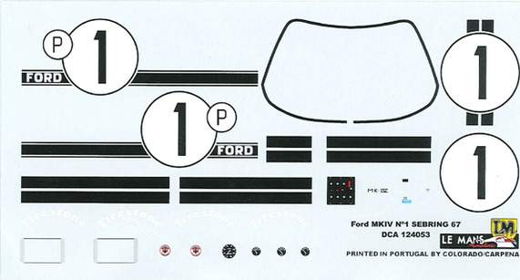 Décalque pour Ford MKIV n°1 Winner