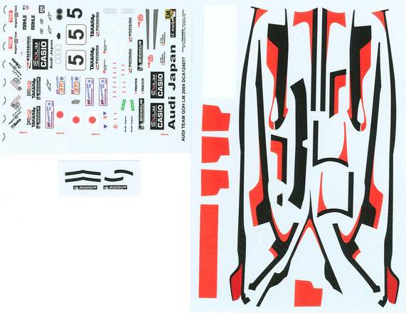 Decals set for Audi R8 n°5 Winner