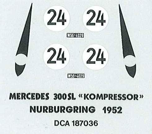 Mercedes 300 SL n°24 Winner Nürbürgring 1952