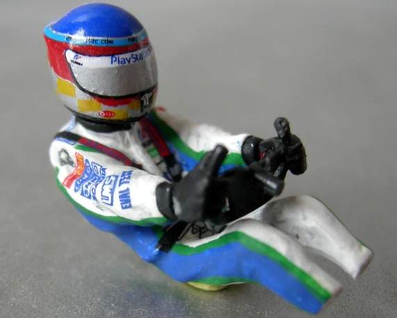 Painted figurine of Sébastien Loeb in 1/32nd scale