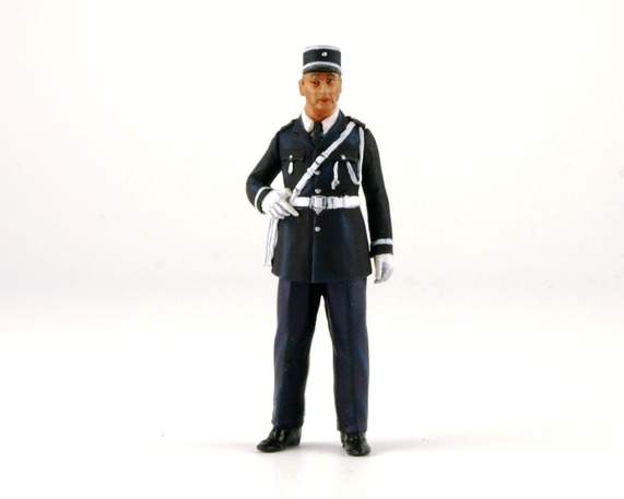 André, policeman of the 50's - front view