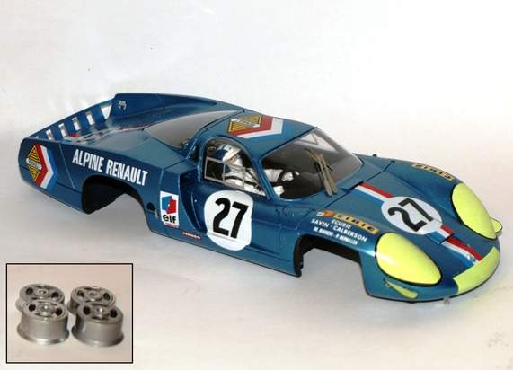 3/4 front and inserts Alpine A220 #27 Le Mans 1968