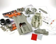 Resin parts supplied in the kit box