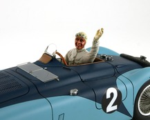 Bugatti 57G avec figurine du pilote peinte