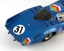 Alpine Renault A220 n°31 LM 1969, détails capot arrière 