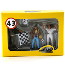 Coffret de 3 figurines peintes