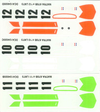 Décalque pour Matra MS670B n°10,11 ou 12