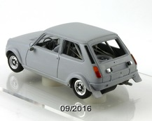 Blank building of the Renault 5 Alpine Gr2 3/4 rear view
