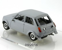 Vue 3/4 arrière montage à blanc du kit Renault 5 Alpine Gr2