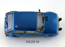 Top view of built kit Renault 5 Alpine Gr2