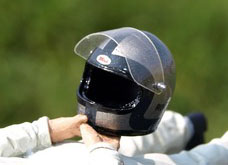 Helmet details of Pedro Rodriguez