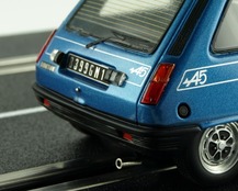 Nice point of view of the back Renault 5 Alpine blue
