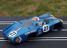 3/4 rear Alpine A220 #27 Le Mans 1968